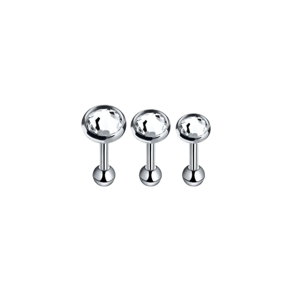 SET Činka s kamínkem 3ks, ocel, 6mm